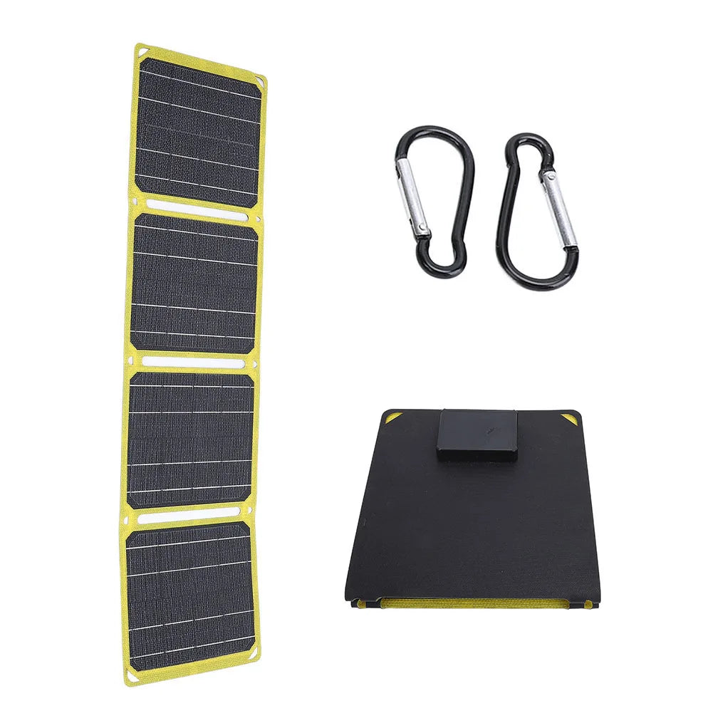 30W–40W Portable Solar Panel Charger – Foldable USB-A, Type-C & DC Outputs | 5V Photovoltaic Solar Cell Charger for Phone, Tablet & Power Bank