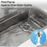 3-in-1 Kitchen Sink Drain Strainer & Plug Set – Food Collector + Trap for US Standard Sinks