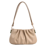 Women’s PU Leather Ruched Cloud Clutch – Small Messenger Shoulder Bag with Adjustable Strap, Fashion Crossbody Purse for Travel
