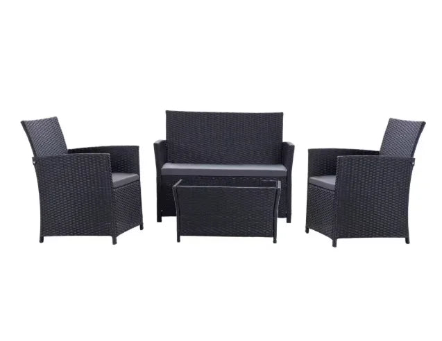 “Patio Furniture Set with Cushions – Outdoor Sofa, Chairs & Tea Table for Garden, Deck & Summer Relaxation”