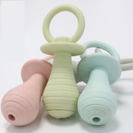 Pet Pacifier Rubber Chew Toy 🐾 – Squeaky Play Toy for Puppies & Kittens, Durable & Safe Teething Fun
