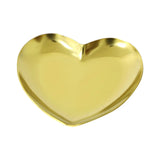 Stainless Steel Heart-Shape Decorative Tray – Gold & Silver Jewelry Dish & Cosmetic Organizer Plates