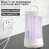360° Electric Bug Zapper Fan 3-in-1 – 1,800 mAh Rechargeable UV Trap & Portable Waterproof Insect Killer for Camping & Fishing