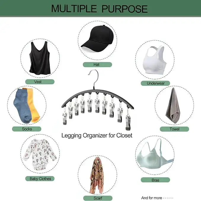 4-Piece Magic Multi-Clip Hanging Drying Rack – Windproof Balcony Clothes, Underwear & Sock Clips