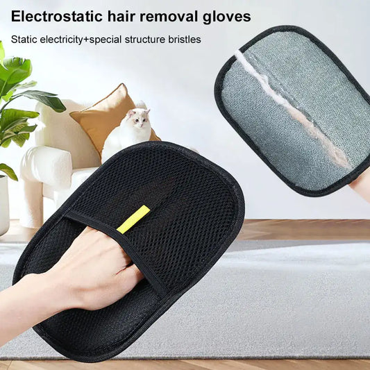 “Pet Grooming Gloves – Deshedding Brush Mitts for Dogs, Cats & Rabbits with Long, Short or Curly Hair”