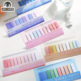 Morandi PET Marker Stickers — 200pcs / 6 Styles & 10 Soft-Tone Colors | Waterproof, Tear-Resistant Index Notes