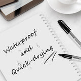 8-Pack Black Permanent Markers – Fine-Tip, Quick-Dry, Water-Resistant Ink Pens for Office & School ✍️