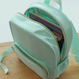 Green Customizable Nylon Travel & School Backpack – Large Capacity Everyday Bag