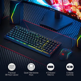 Redragon S141 Gaming Keyboard & Mouse Combo – K515 Wired RGB Membrane Keyboard & 10,000 DPI M616 Gaming Mouse Bundle