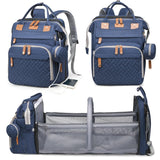 Large Diaper Bag with Changing Station – Waterproof Multifunction Baby Backpack with USB Port | Lightweight Travel Diaper Bag for Moms & Dads