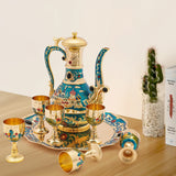 Vintage Coffee Pot & Teapot Cup Set – Elegant 6-Cup Tea Service with Coffee Pot & Decorative Flair
