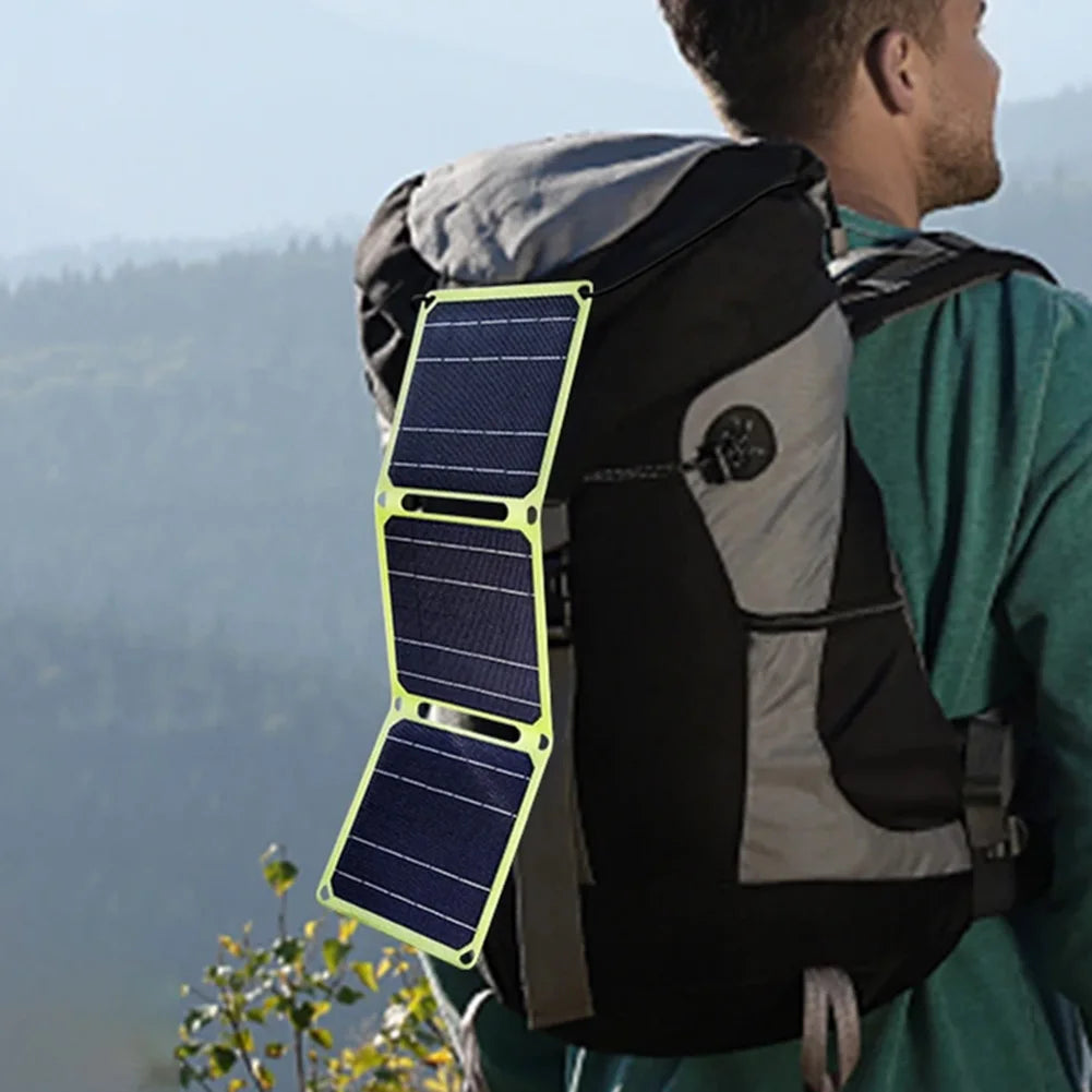 30W–40W Portable Solar Panel Charger – Foldable USB-A, Type-C & DC Outputs | 5V Photovoltaic Solar Cell Charger for Phone, Tablet & Power Bank