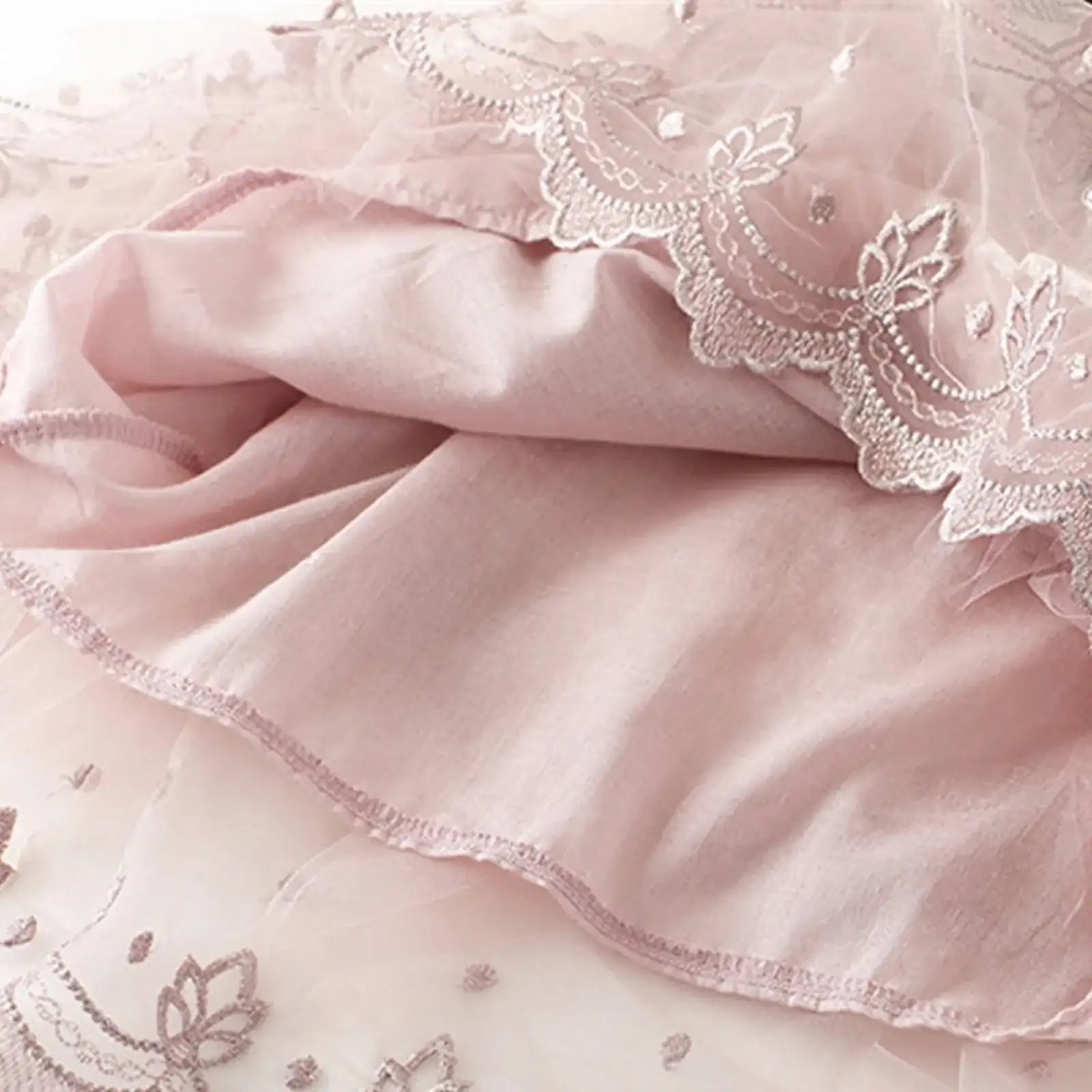 Girls Embroidered Mesh Vintage Dress – Korean Style Toddler Party Dress (Elegant & Comfortable)