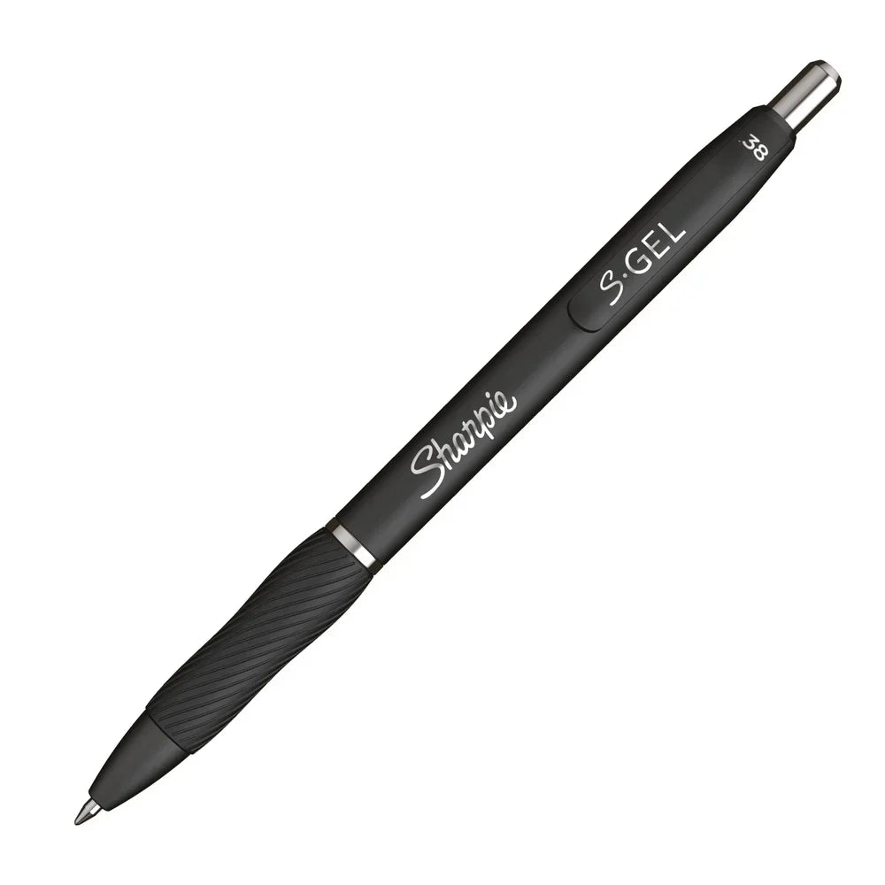Ultra-Fine 0.38 mm Gel Pens – Smear-Proof Black Ink, Rubber Grip (4-Pack) 🖊️