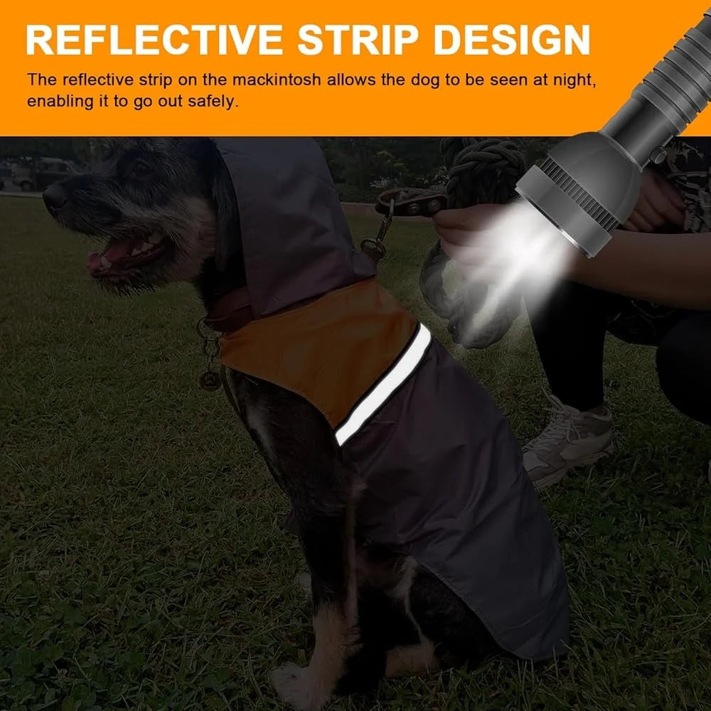 Ultra-Light Waterproof Dog Raincoat – Reflective Adjustable Jacket with Hood for Outdoor Use