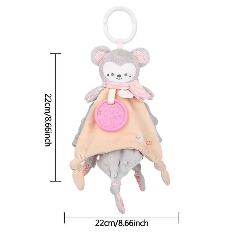 Loveys for Babies Boy – Plush Security Blanket with Teether, Soft Stuffed Animal Snuggle Toy for Comfort & Chewing Relief