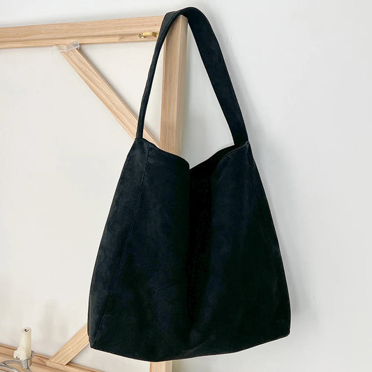 Women’s Tweed Underarm Shoulder Bag – Retro Classic Large Capacity Solid Color Handbag