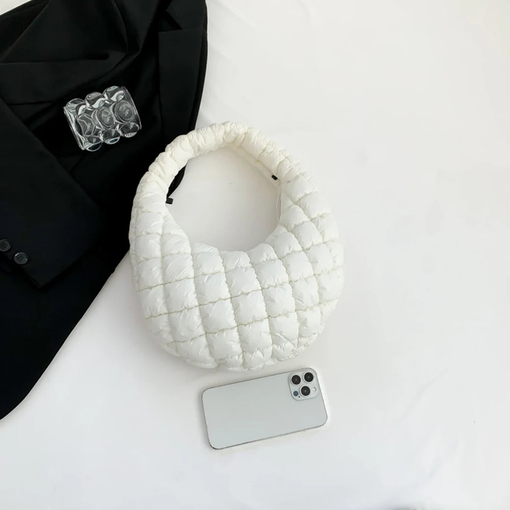 Women’s Soft Satchel Bag 👜 – Versatile Cloud Pleated Quilted Tote & Lightweight Clutch for Stylish Everyday Use