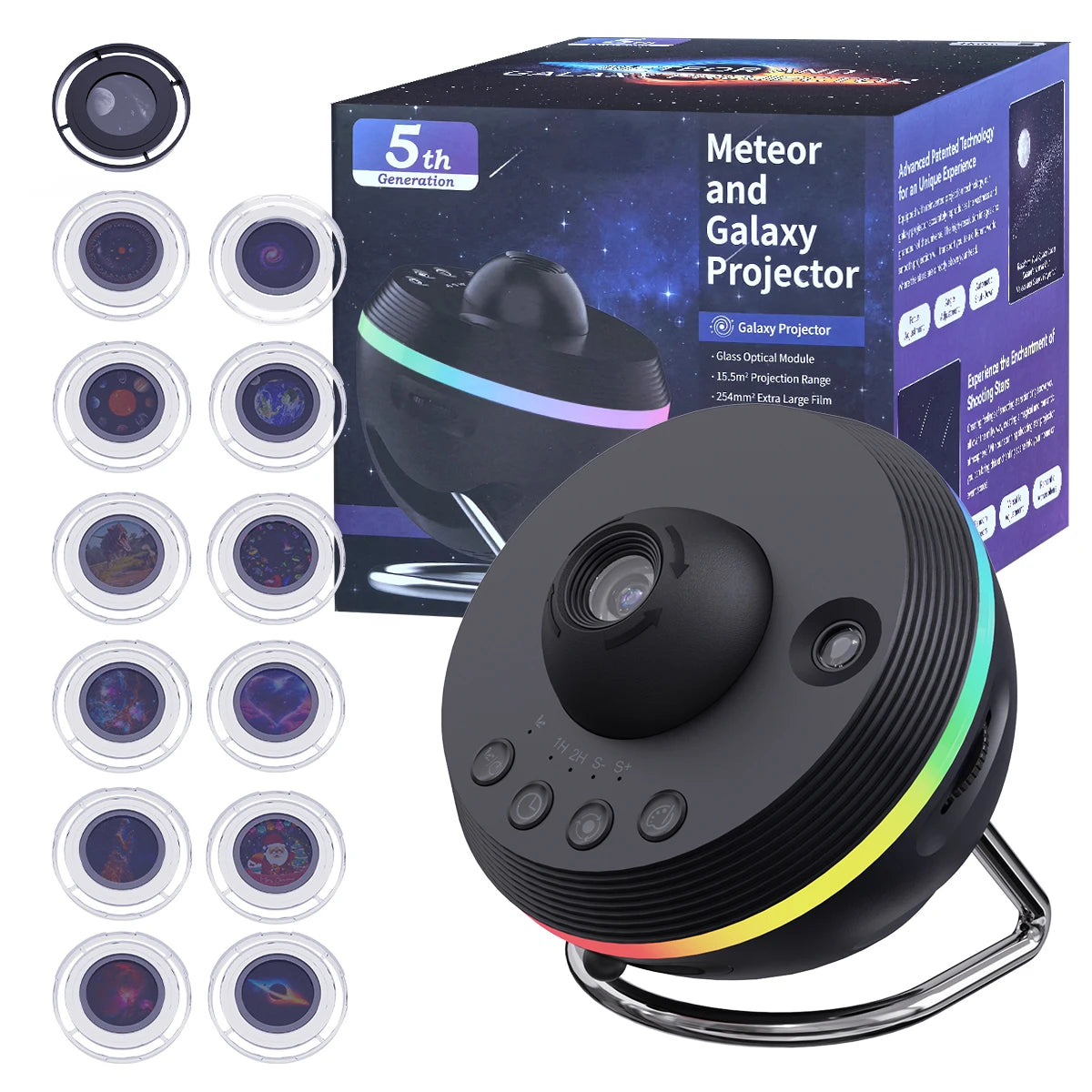 13-in-1 Planetarium Starry Galaxy Projector Night Light – 6 RGB Effects, 360° Rotation, Timer & Speed Control