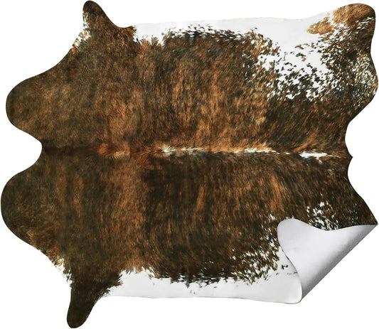 Faux Cowhide Area Rug – Large Soft Animal Print Carpet for Living Room & Bedroom Western Home Décor