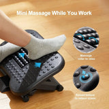 Foot Rest for Under Desk at Work,Adjustable Footrest with Massage Texture and Roller,Ergonomic Foot Stool with 3 Height Position