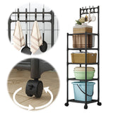 5-Tier Heavy-Duty Storage Shelves Unit – Rolling Rack with Wheels for Laundry, Kitchen & Garage