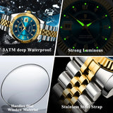 POEDAGAR Luxury Sport Men’s Watch – Waterproof Stainless Steel Quartz Wristwatch with Date & Luminous Display