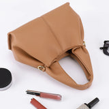 Women’s Dumpling Clutch Purse – Solid Color Retro Handbag with Removable Strap & Top Handle Crossbody Bag