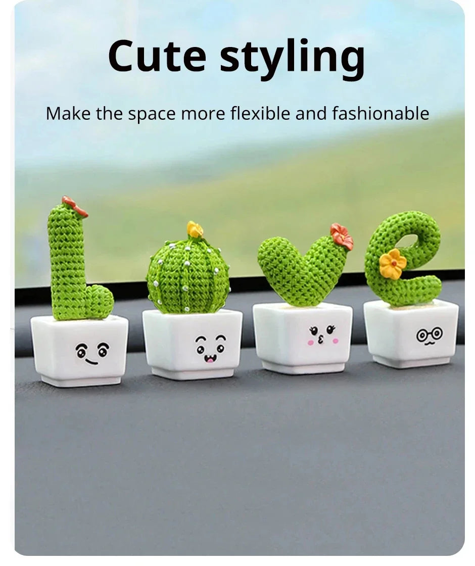 Set of 4 Mini Artificial Succulent Plants – Faux Green Succulent Décor for Home, Office & Tabletop Styling
