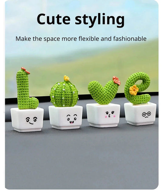 Set of 4 Mini Artificial Succulent Plants – Faux Green Succulent Décor for Home, Office & Tabletop Styling