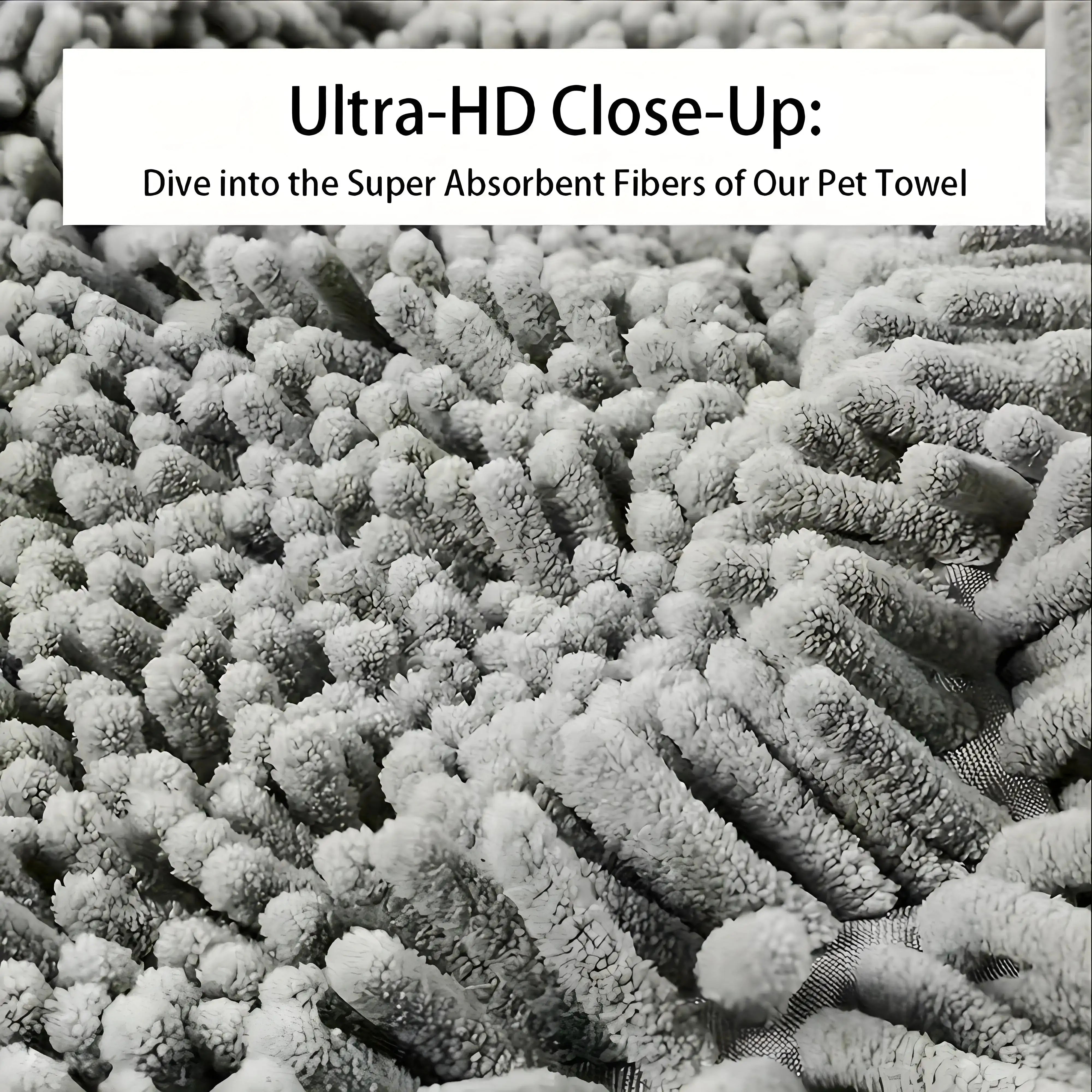 Plush Microfiber Pet Towel – Quick-Dry Ultra-Absorbent Grooming Towel for Dogs & Cats