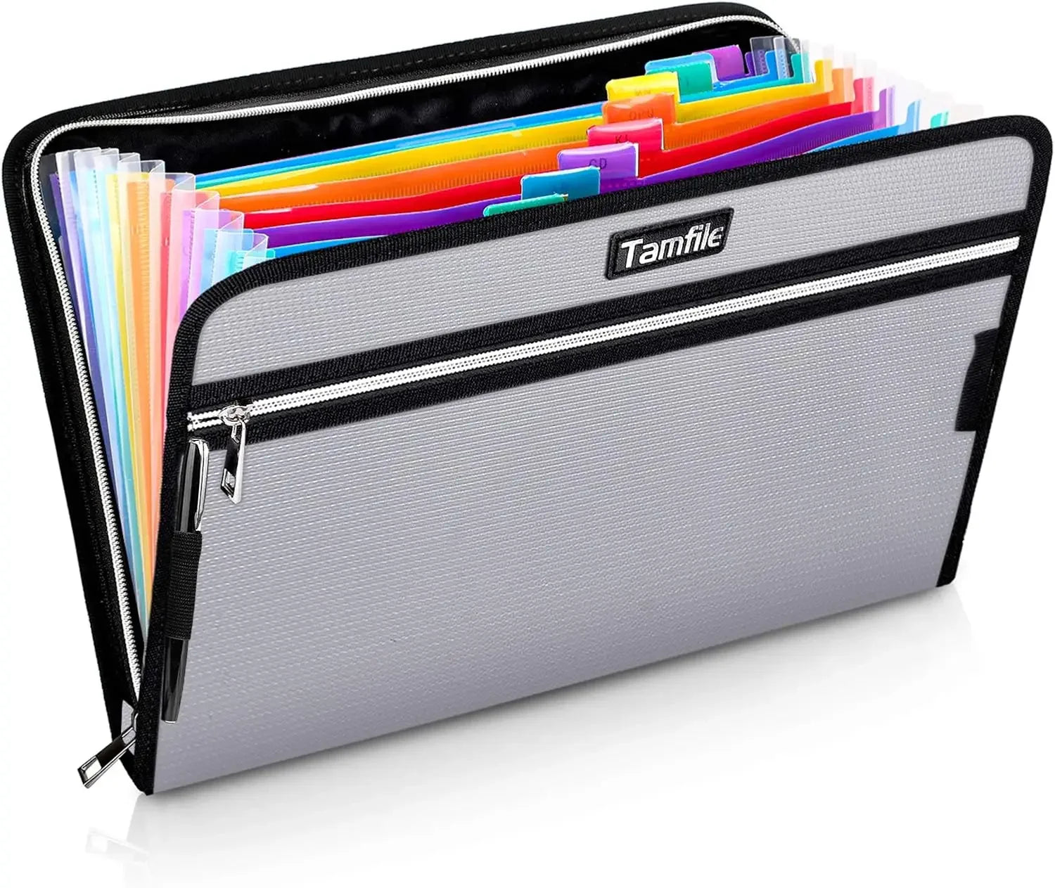 Fireproof File Organizer – 13-Compartment Expanding Folder with Zipper, Handles & Labels 🔥