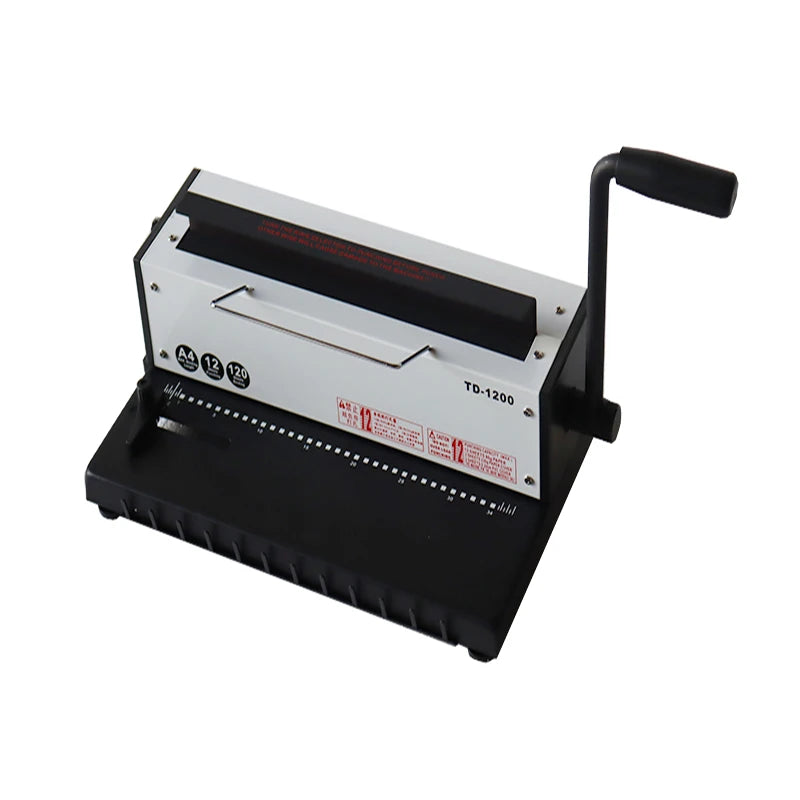 34-Hole Office Manual Wire Coil Spiral Binding Machine – 3:1 Punching & Binding System for 120-Sheet Paper Capacity