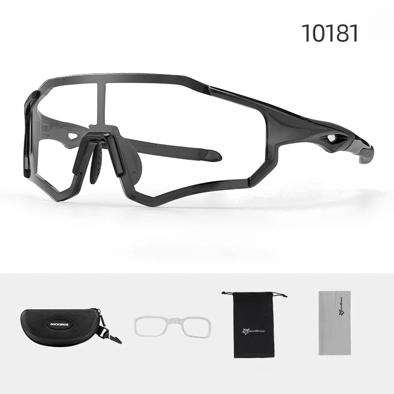 ROCKBROS Cycling Glasses – Photochromic Polarized Sports Sunglasses with UV400 Protection for Biking, Skiing & Outdoor Sports
