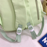 Women’s Nylon Stadium Backpack – Large-Capacity Casual Daypack | Solid-Color Ladies’ Student Bag for School & Outdoor Use