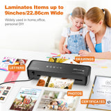 Bonsaii 9″ Thermal Laminator – Compact Jam‑Proof Laminating Machine with Precision Temperature Control