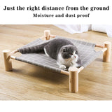 Raised Cat Hammock Bed – Removable & Washable Soft Mattress, Stable Indoor/Outdoor Pet Trampoline for Cats & Dogs
