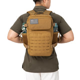 25L Tactical Gym & Survival Backpack – MOLLE Laser-Cut Daypack with Dual Cup Holders for Hiking, Hunting & Bug-Out Use