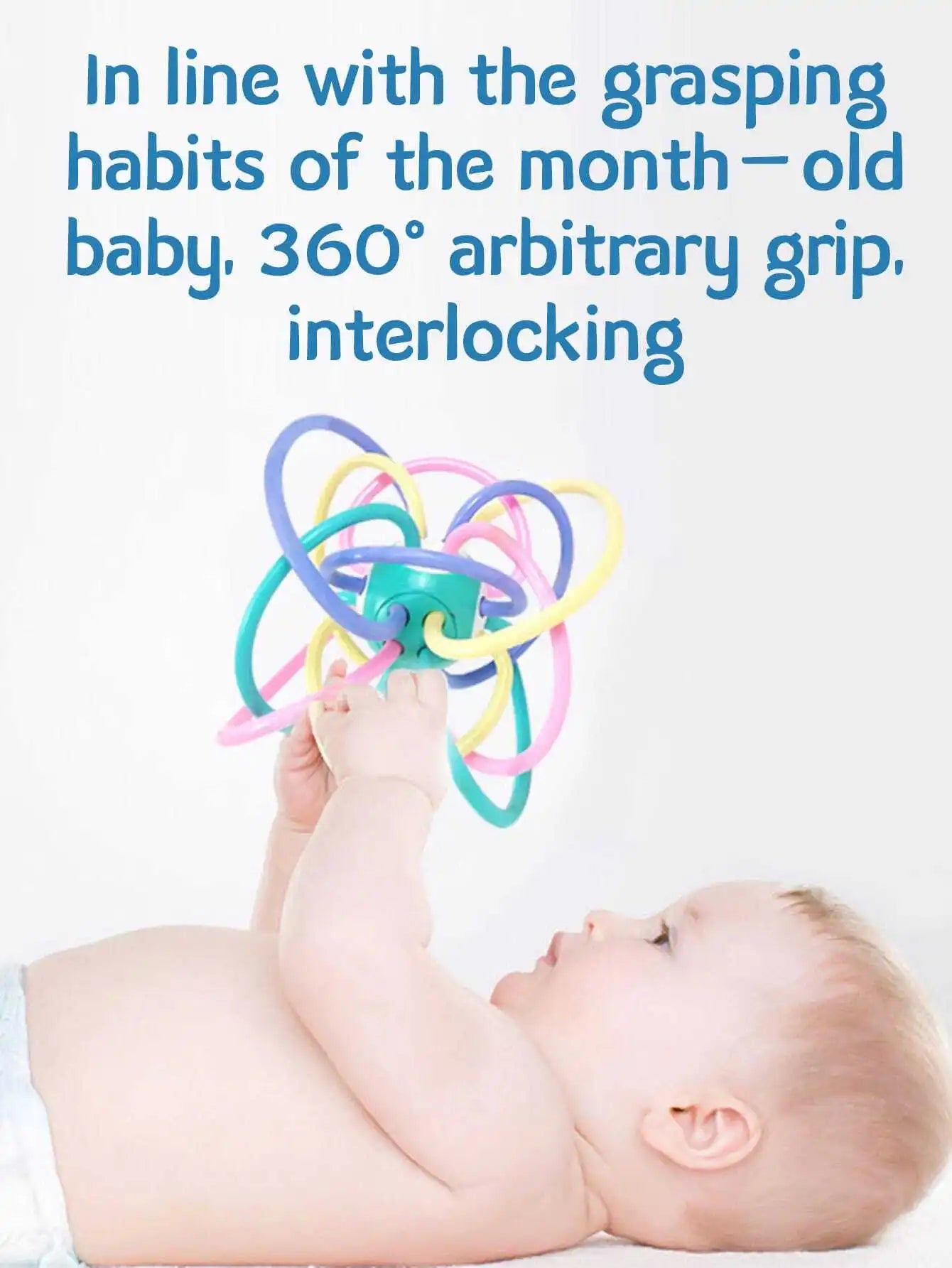 Baby Sensory Teething Ball Toy – BPA-Free Silicone Teether for Babies 0–12 Months, Developmental Sensory Toy for Gum Relief