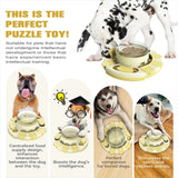 Dog Puzzle Toy w/Button – 2-in-1 Food Dispenser & Slow Feeder Game for Mental Stimulation