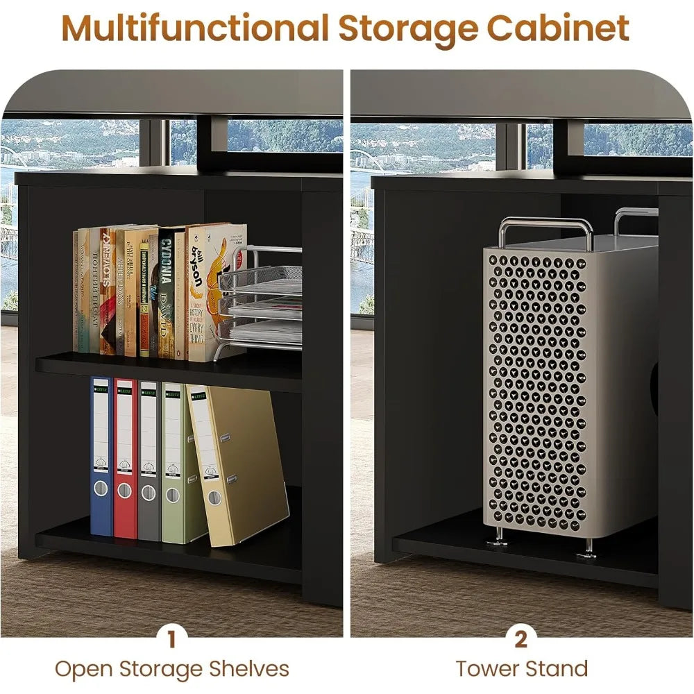 🖥️ 70.9" Executive Office Desk – Computer Desk with Drawers, File Cabinet, Removable Shelves & Power Outlet