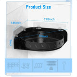 360° Rotating Corner Shower Caddy Shelf with 6 Hooks (2-Pack) – Rust-Proof Stainless Steel Organiser