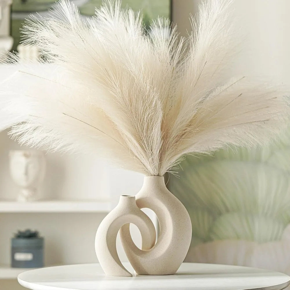 Hollow Ceramic Vase – Nordic Modern Bohemian Decorative Aesthetic Vase for Stylish Home Décor