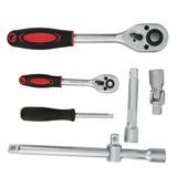 Wrench, Socket & Screwdriver Tool Set – Mechanics Kit (½ in & ¼ in) with Case