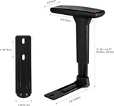 3D Adjustable T-Arms Armrest Pair – Universal Replacement Parts with Upright Brackets for Office & Gaming Chairs