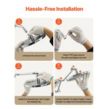 Adjustable 16-inch Shower Head Extension Arm – Height & Angle Adjustable G1/2 Mount