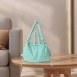 Women’s puffer tote bag – large-capacity nylon puffy handbag with adjustable crossbody strap, solid-color fashion purse for shopping & travel