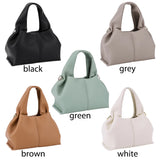 Women’s Dumpling Clutch Purse – Solid Color Retro Handbag with Removable Strap & Top Handle Crossbody Bag