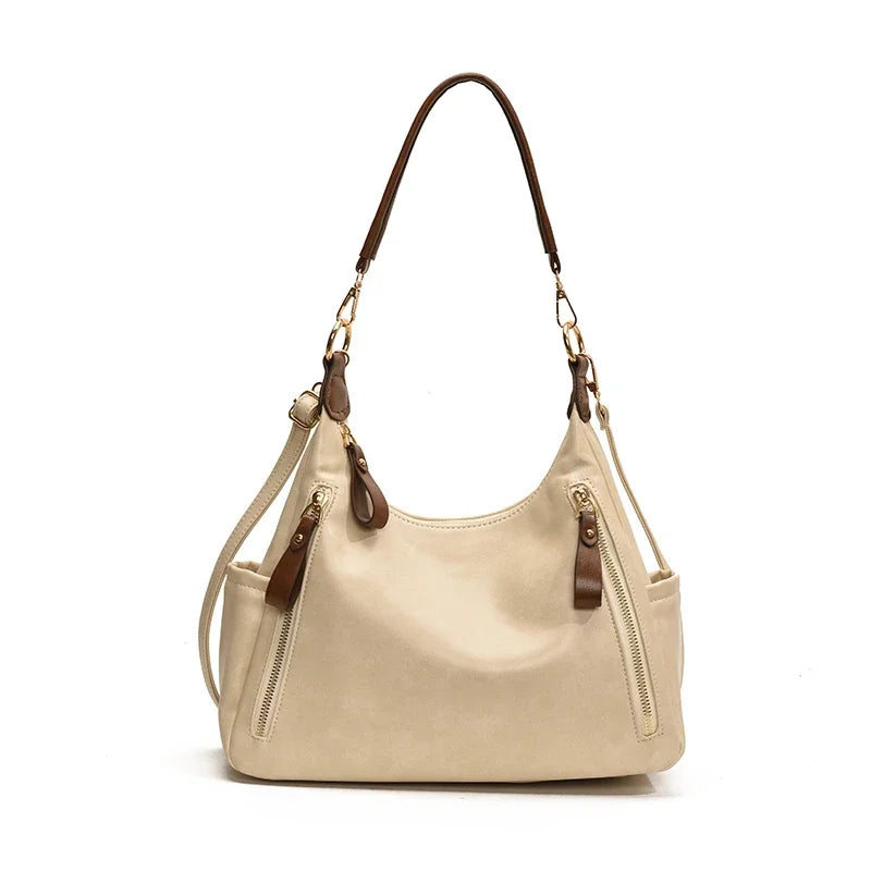 Women’s Large-Capacity PU Leather Shoulder Bag – Under-Arm Pouch Crossbody Flap Handbag