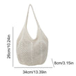 Women’s Knitted Shoulder Tote – Large-Capacity Crochet Underarm Bag, Summer Mesh Beach Hobo Handbag